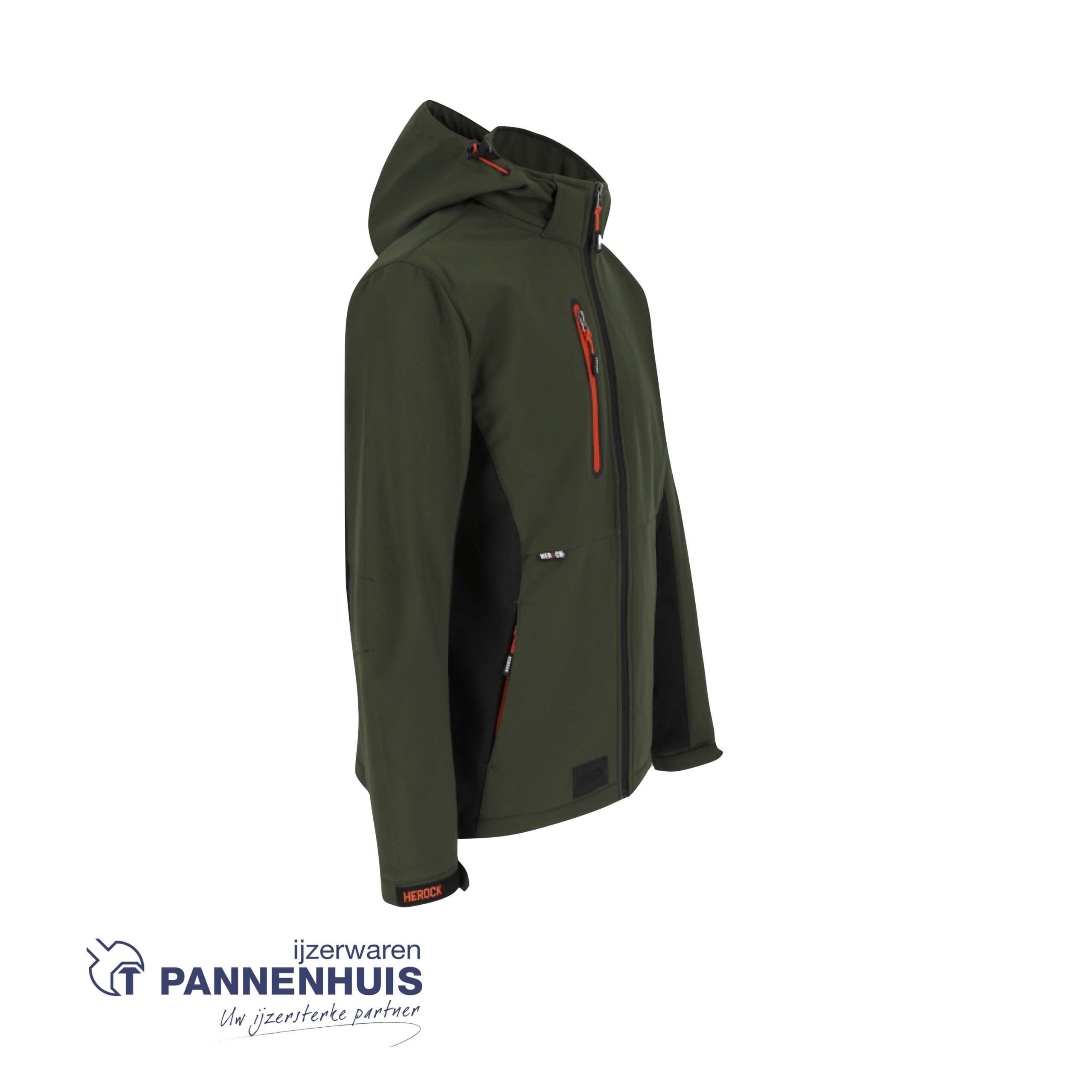 Herock Trystan softshell vest Donker Kaki/ Zwart S - Afbeelding 2