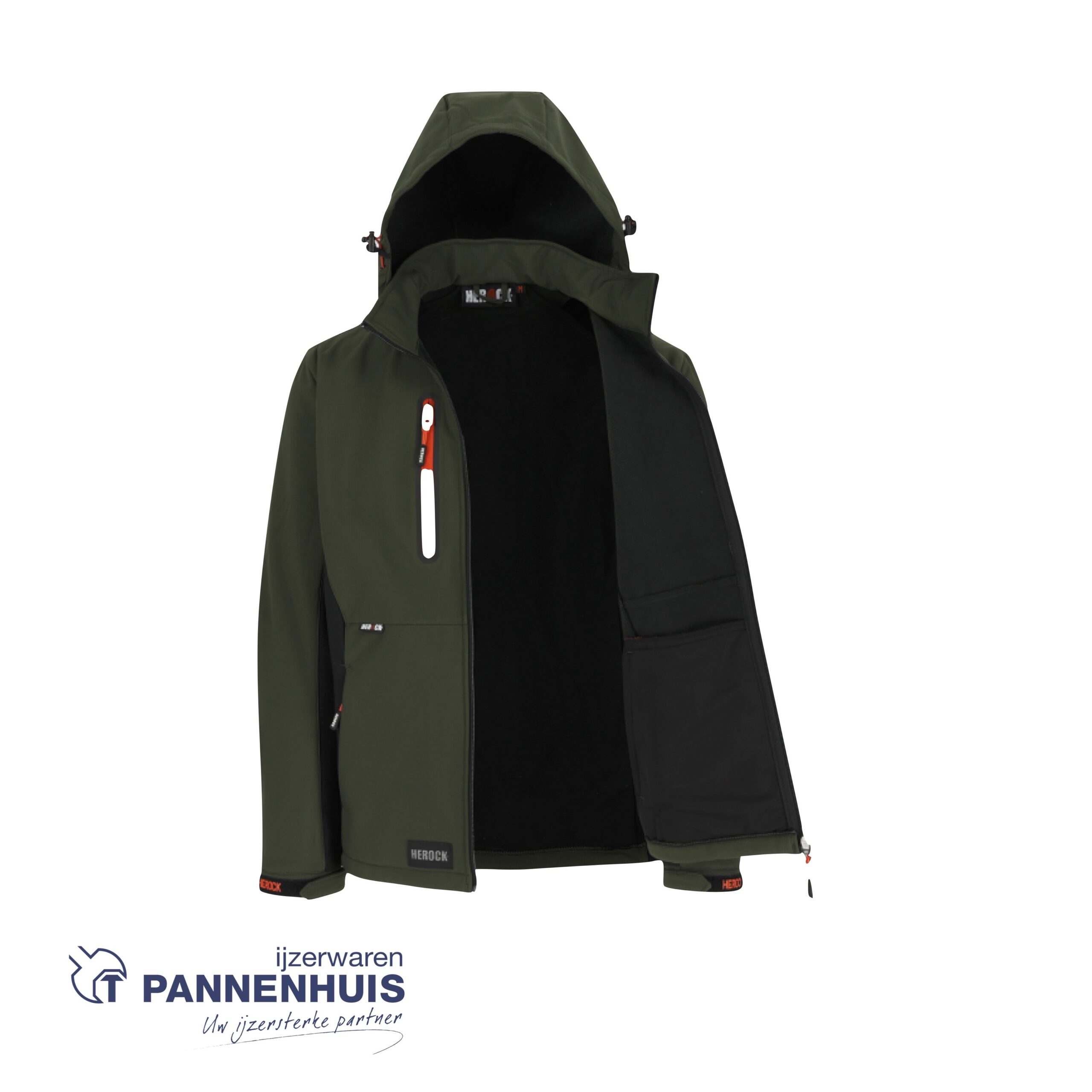 Herock Trystan softshell vest Donker Kaki/ Zwart S - Afbeelding 5