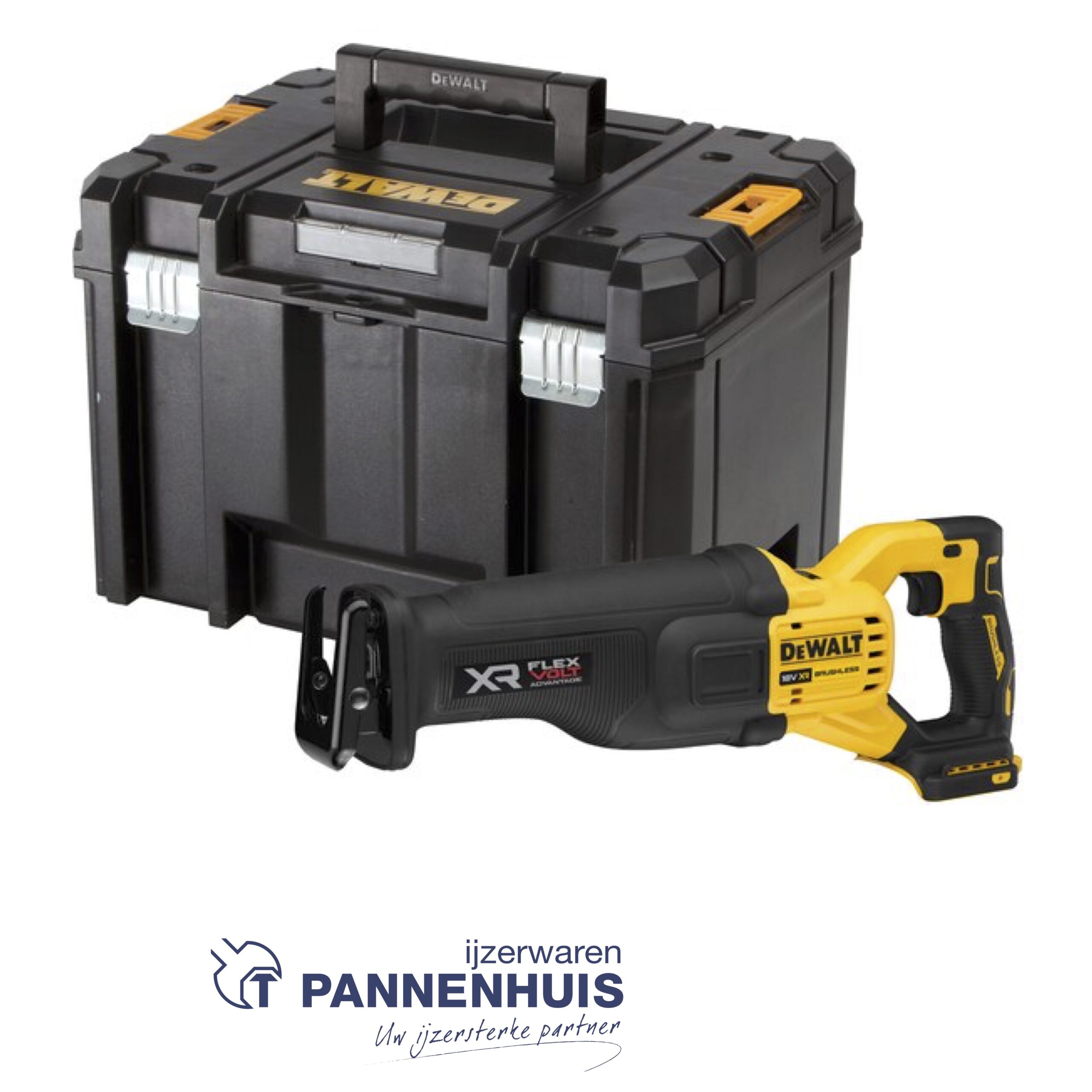 Dewalt DCS386NT 18V XR Brushless FV Adv Reciprozaag in TSTAK - Body
