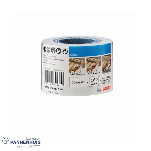 Bosch Schuurrol metaal 50mm x 5m K180 - Afbeelding 2