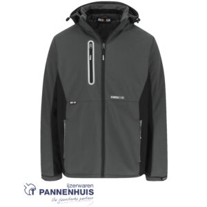 Herock Taris softshell vest Antraciet/Zwart XL