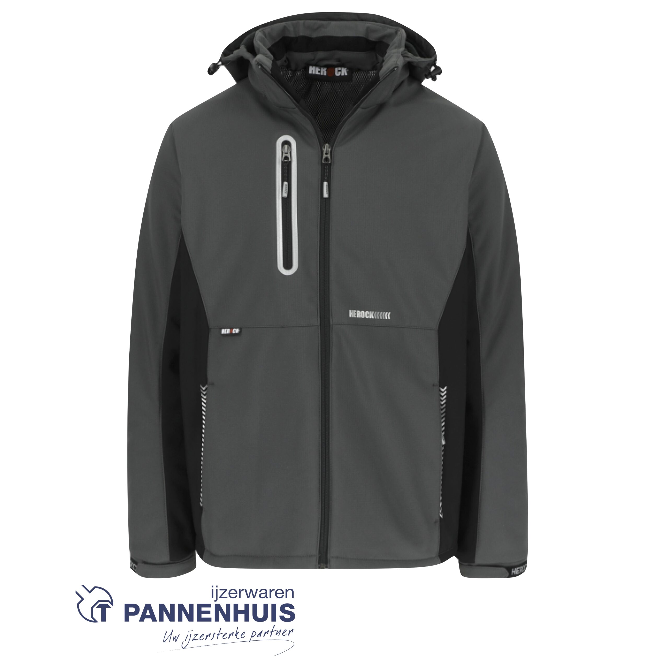Herock Taris softshell vest Antraciet/Zwart XXL