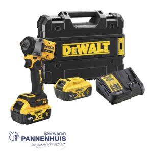 Dewalt DCF922P2T 18V XR BL Compacte Slagsmoersleutel 1/2" (pin) - 2x5.0Ah in TSTAK