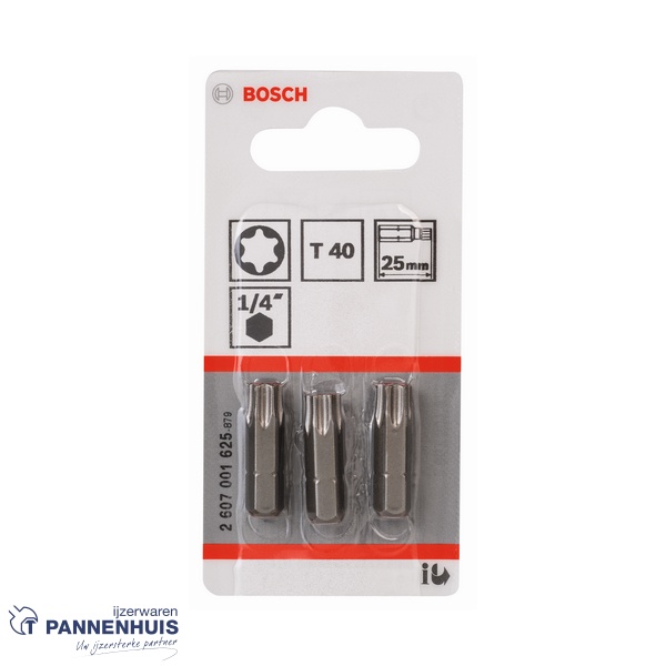 Bosch Schroefbit extra-hard T40, 25 mm 3x - Afbeelding 2