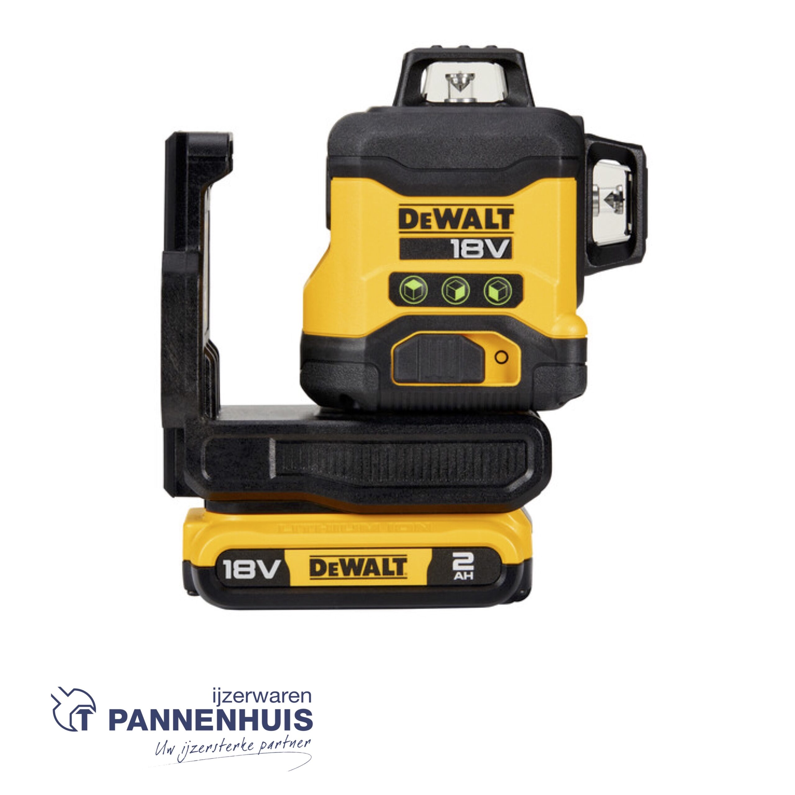 Dewalt DCLE34031D1 18V 3x360° Compact Laser, 1x 2Ah - Groen - Afbeelding 3