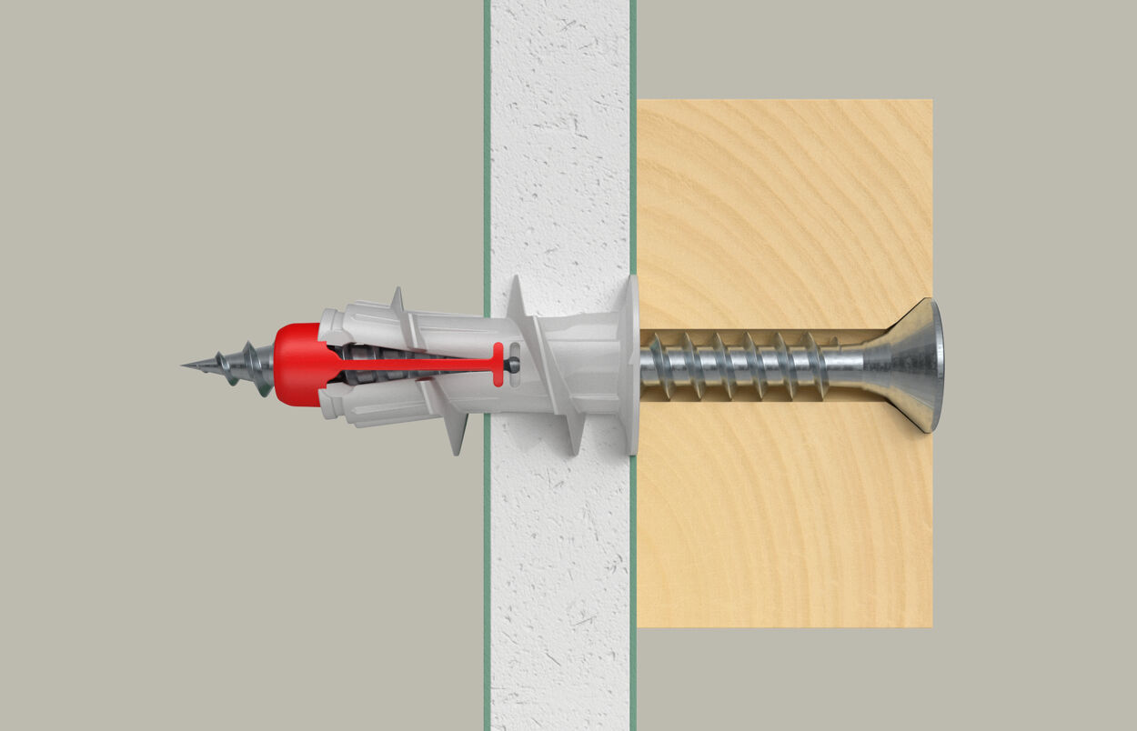 fischer Gipsplaatplug DuoBlade S met schroef (blister) - Afbeelding 3