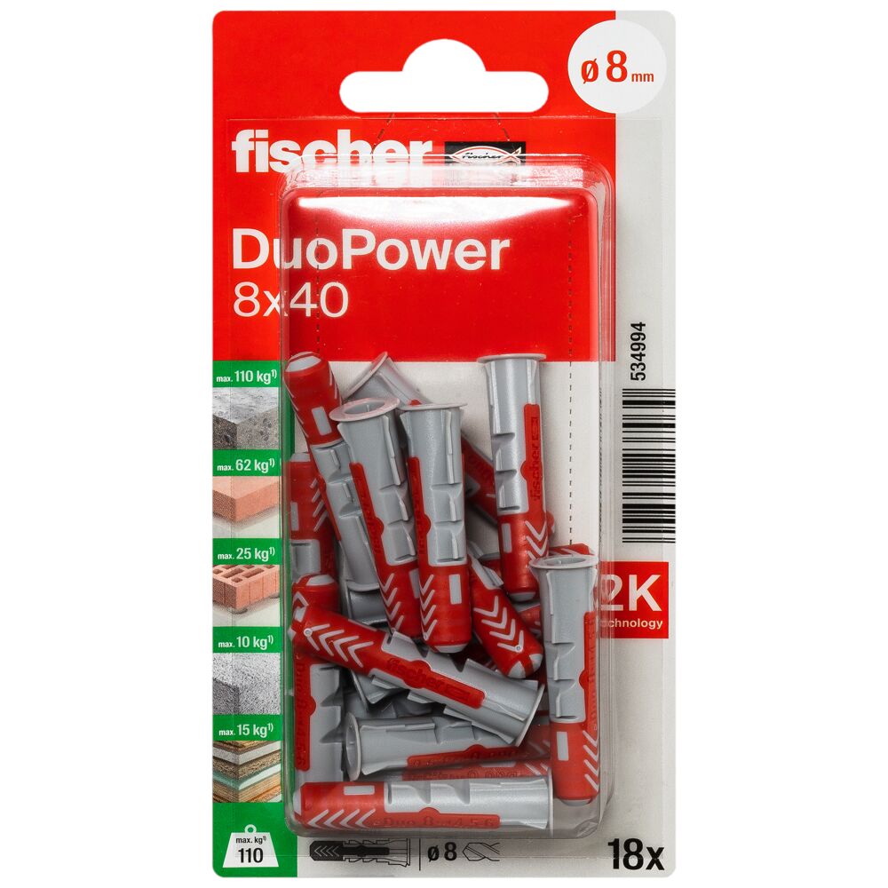 fischer DuoPower 8x40 (blister) - Afbeelding 2