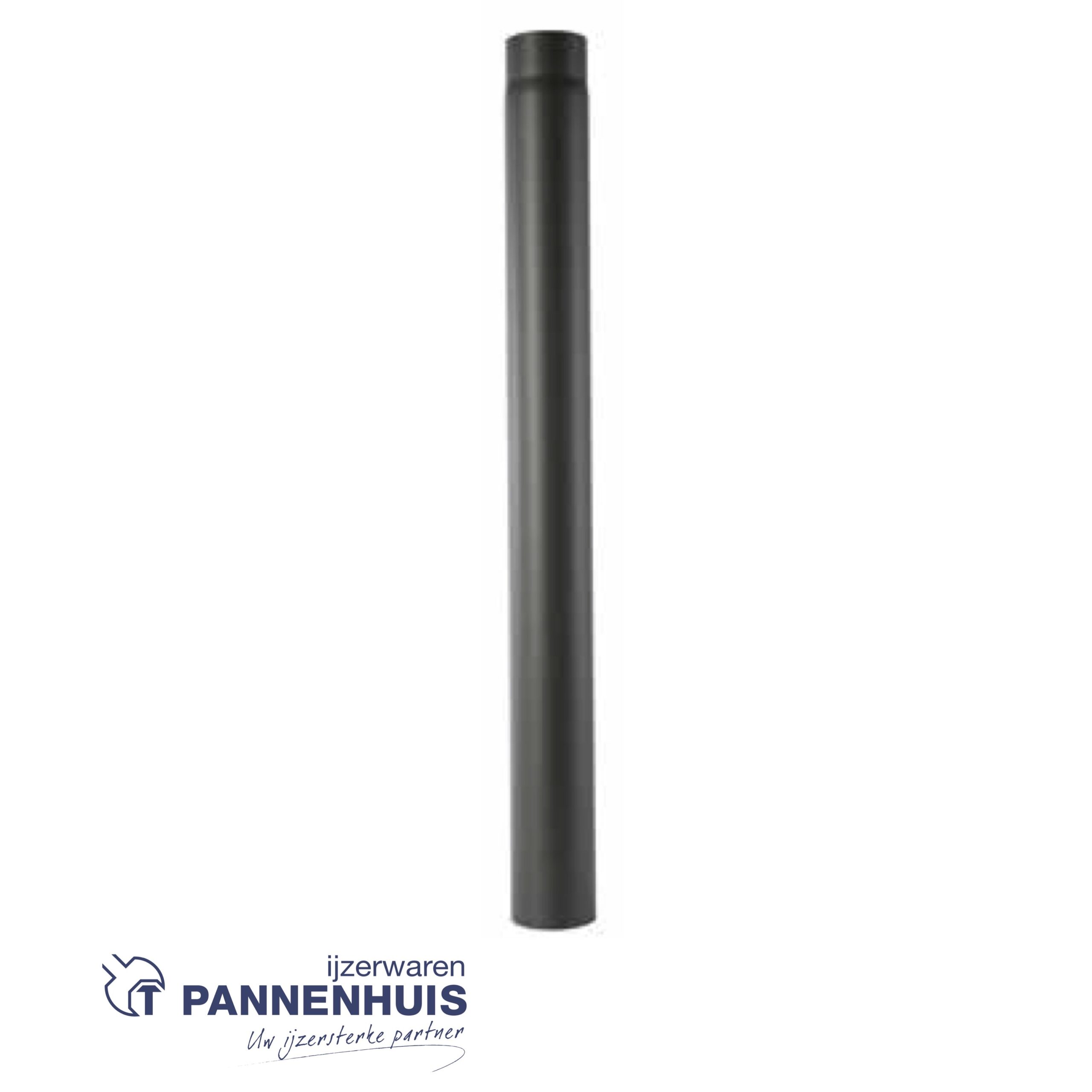 Kachelbuis L.2000 Diam. 180 mm staal 2mm zwart gelakt