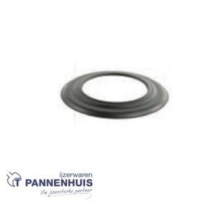 Kachelbuis Schouwplaat 150 mm staal 2mm zwart gelakt