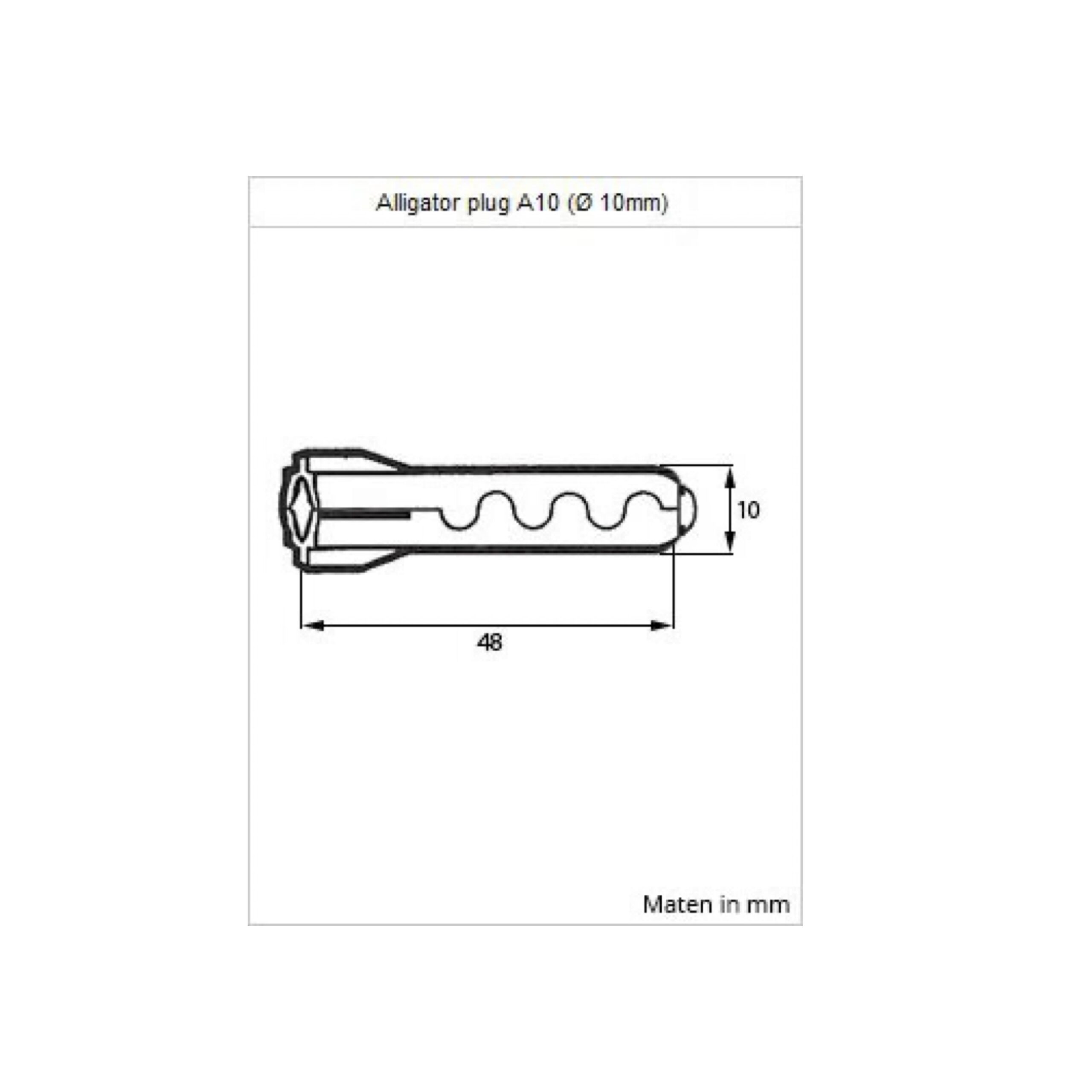 Toggler A10 Alligator Plug 10mm 50 st (groen) - Afbeelding 3