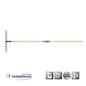 Polet Tuinhark met essen steel 16T 14,5x37 cm 1,5 m