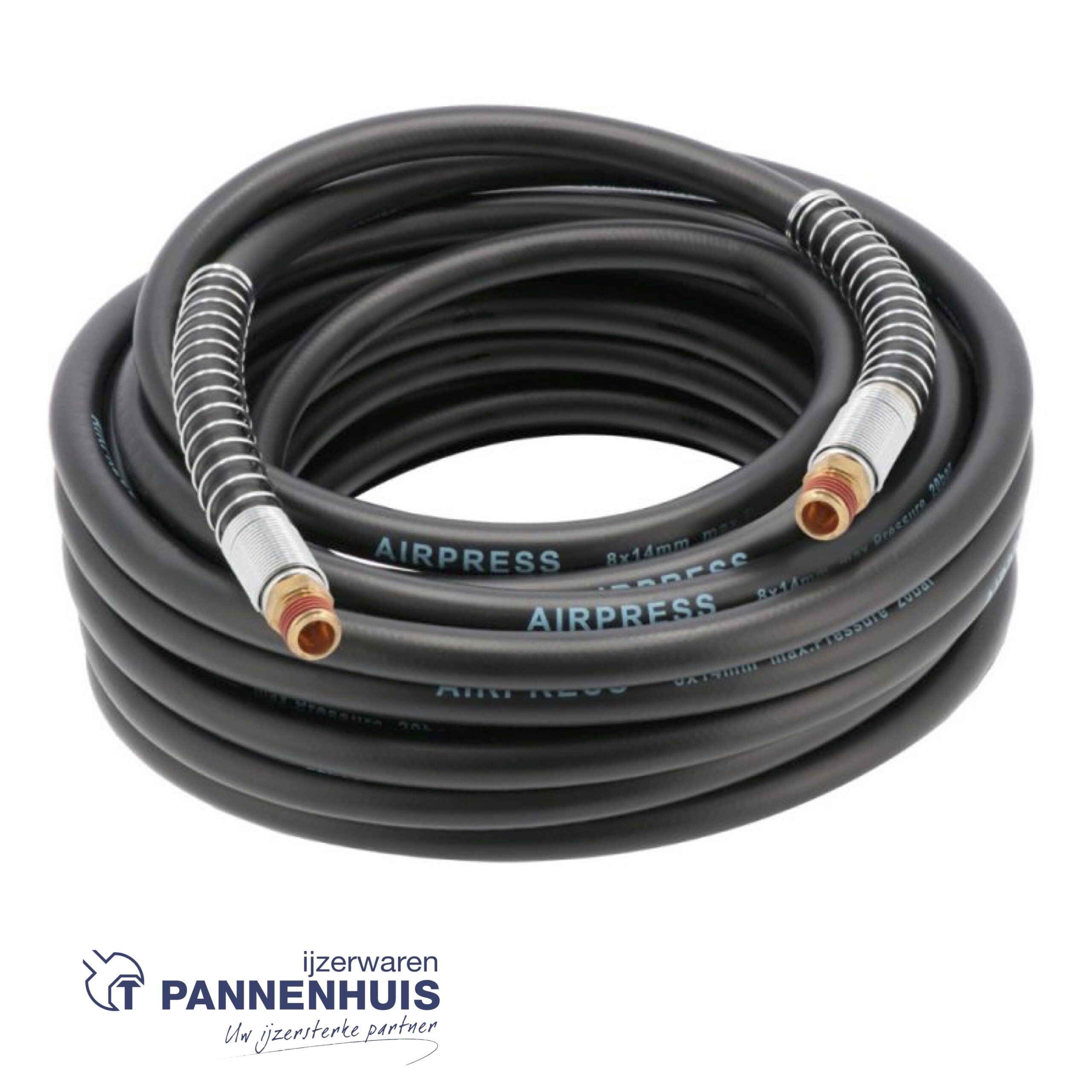 Airpress Luchtslang 20 bar 1/4" 10 m 14 x 8 mm incl nippels - Afbeelding 2