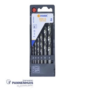 Ivana spiraalborenset HSS-G geslepen DIN 338 6-delig