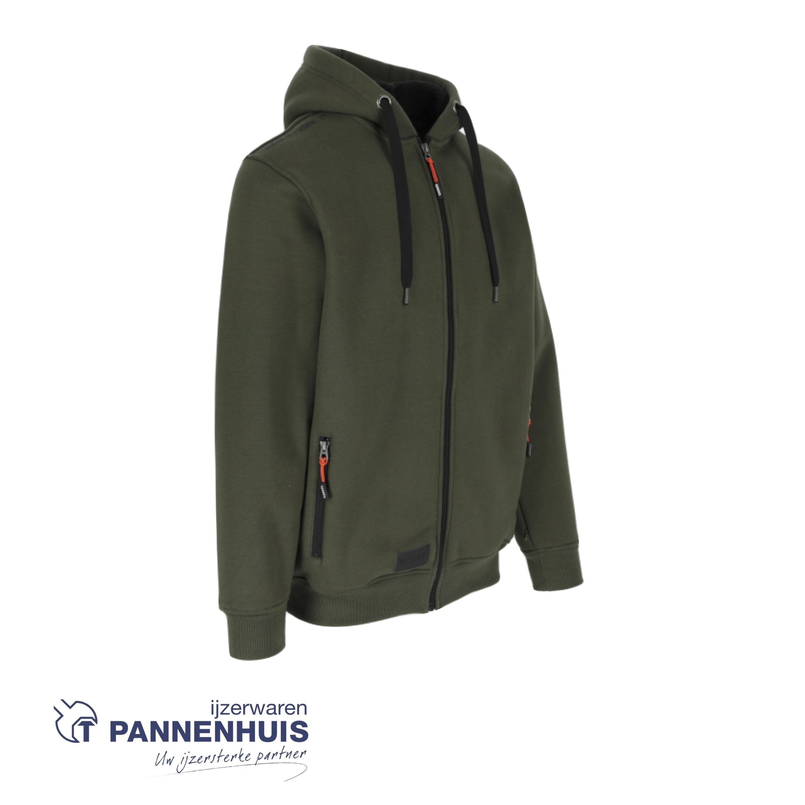 Herock Otis sweater met kap Donker Kaki XL - Afbeelding 3