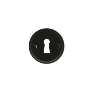 Sleutelplaatje BB Rond Retro 48MM PLAT ZWART