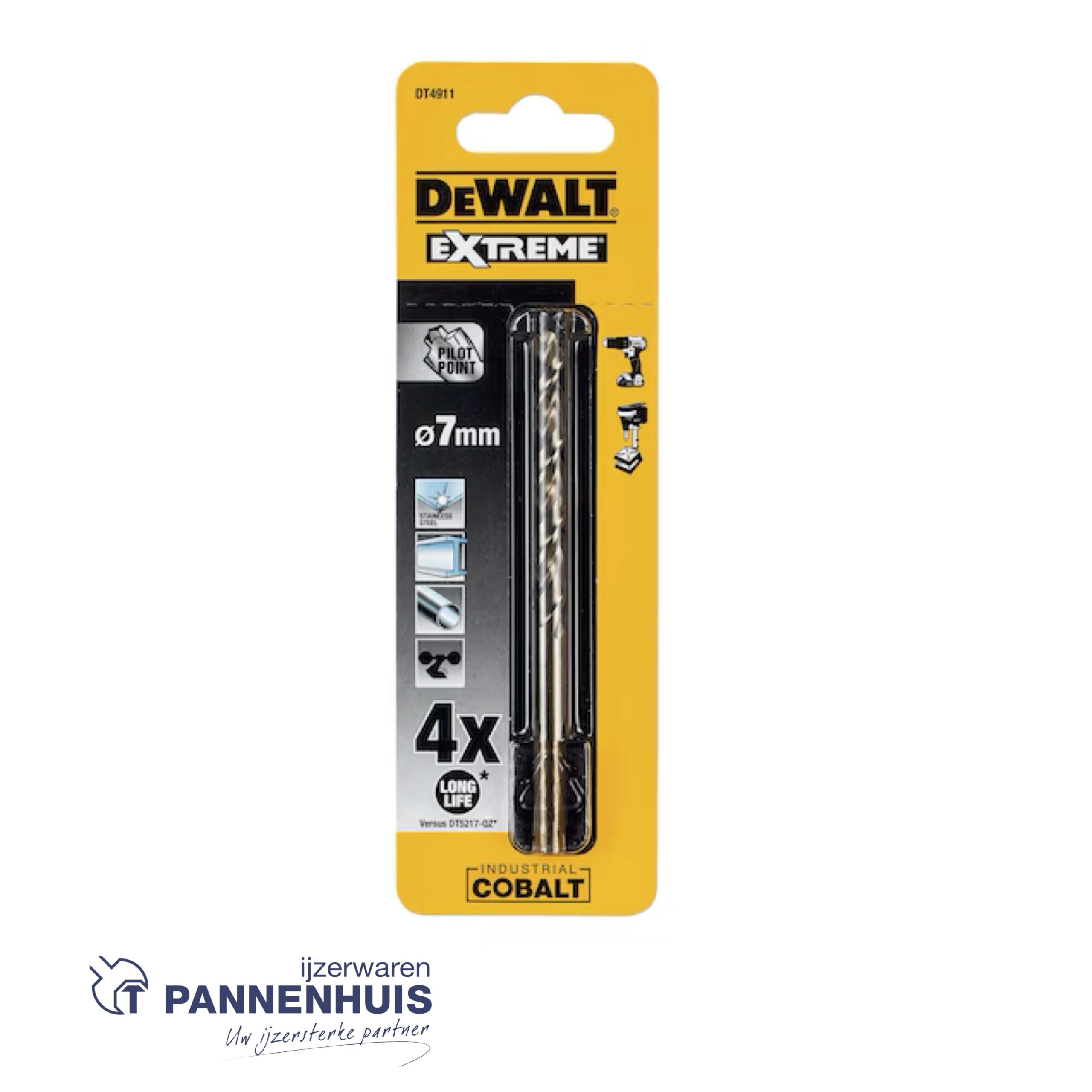 Dewalt Cobaltboor industrial 7,0mm DT4911 - Afbeelding 2