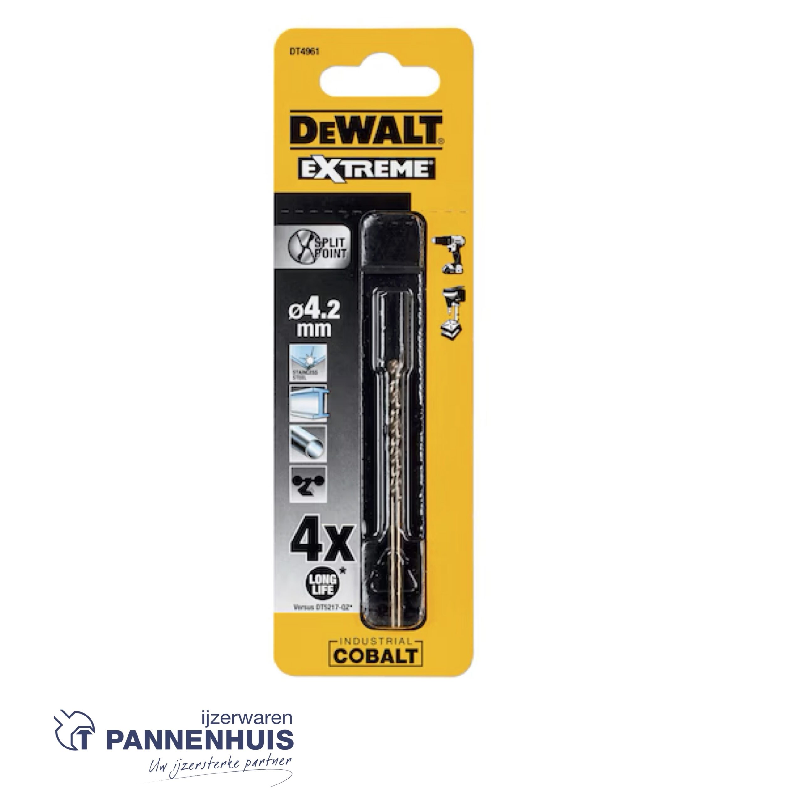 Dewalt Cobaltboor industrial 4,2mm DT4961 - Afbeelding 2