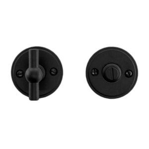 WC Garnituur Rond Retro 48mm Plat PETANA Zwart Structuur