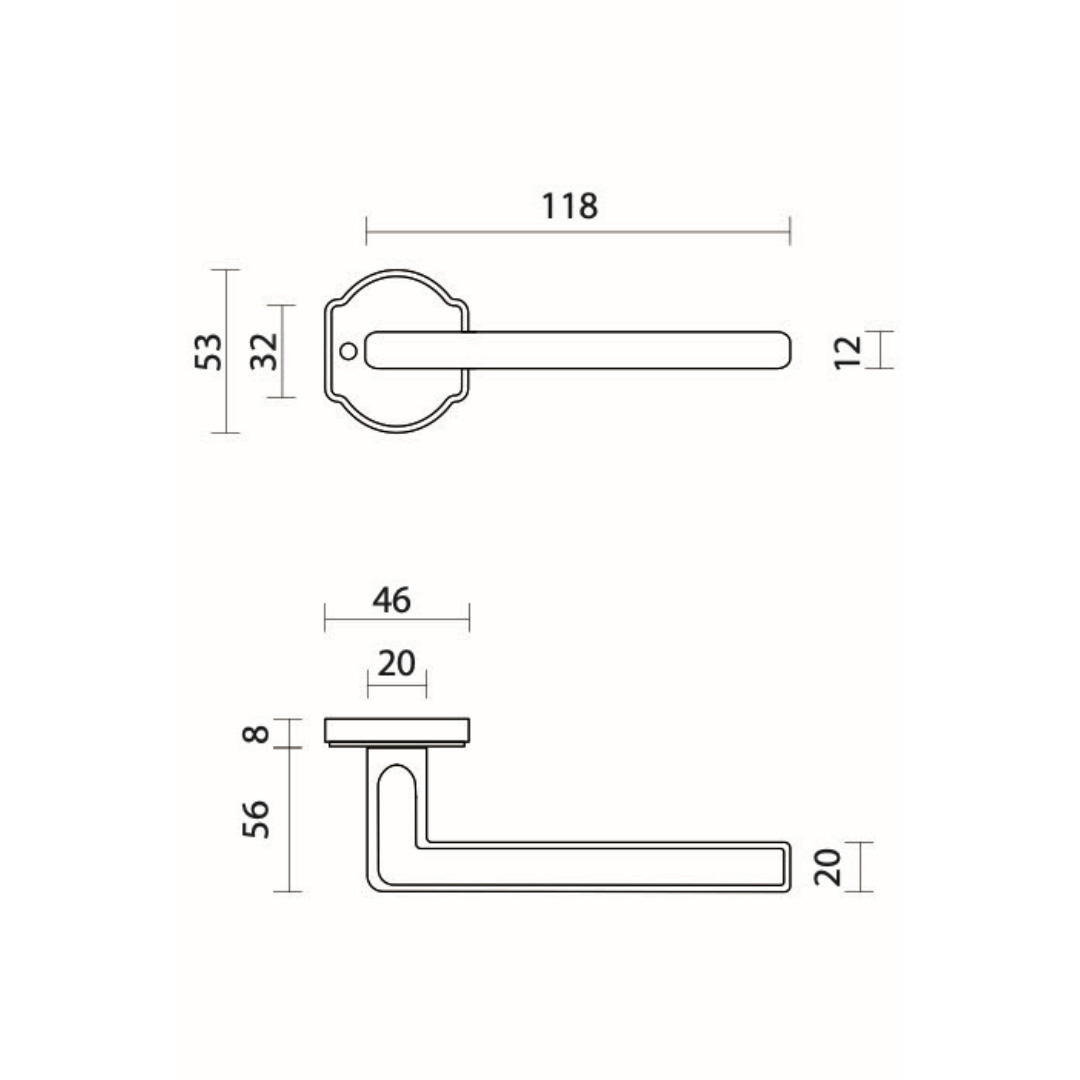 Deurkruk Pro RALPH FONT R+NO KEY - Afbeelding 2