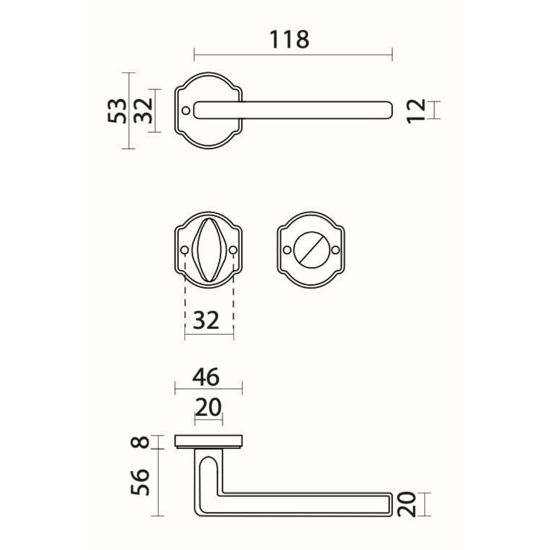 Deurkruk Pro RALPH FONT R+WC - Afbeelding 2