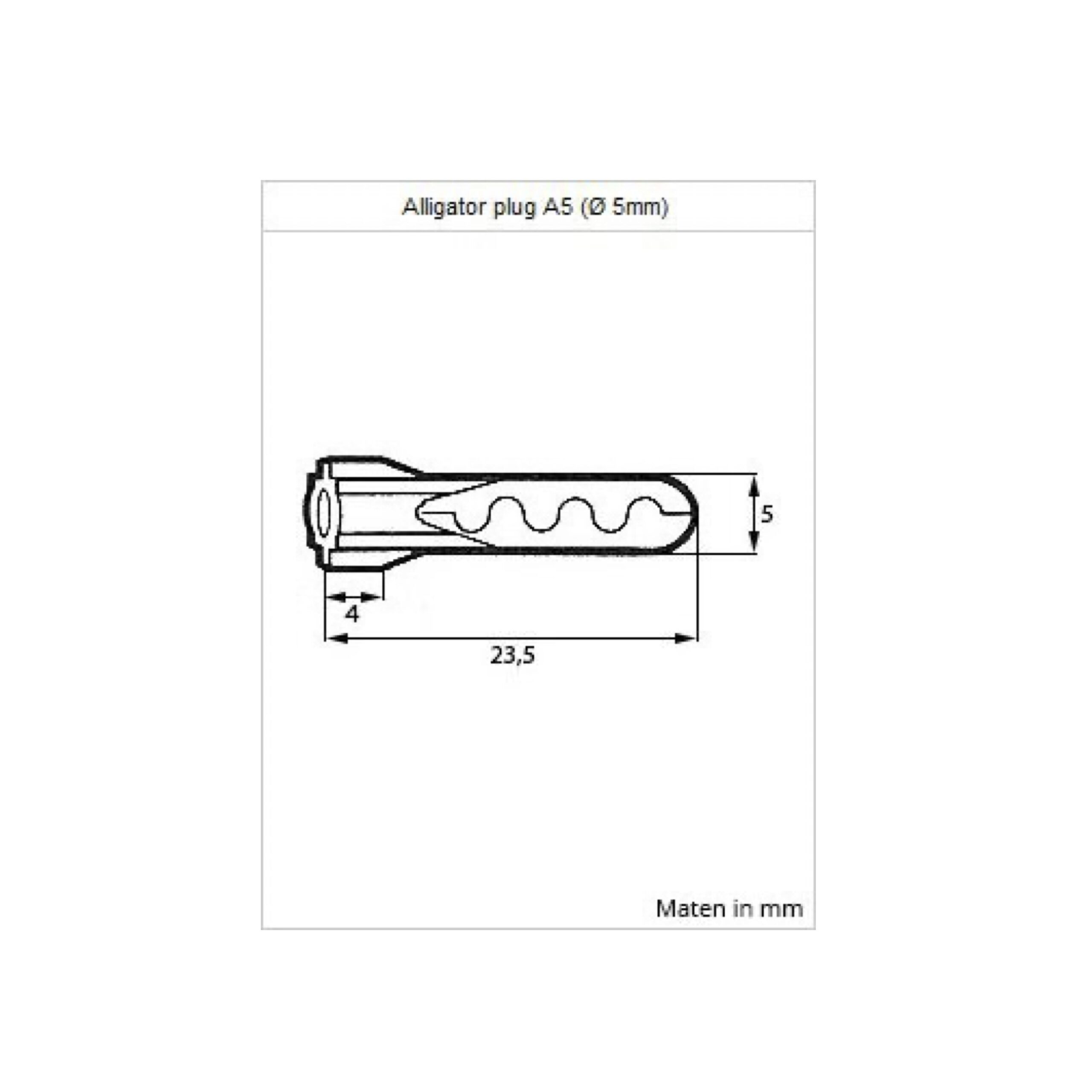 Toggler A 5 Alligator Plug 5mm 20 st (groen) - Afbeelding 4