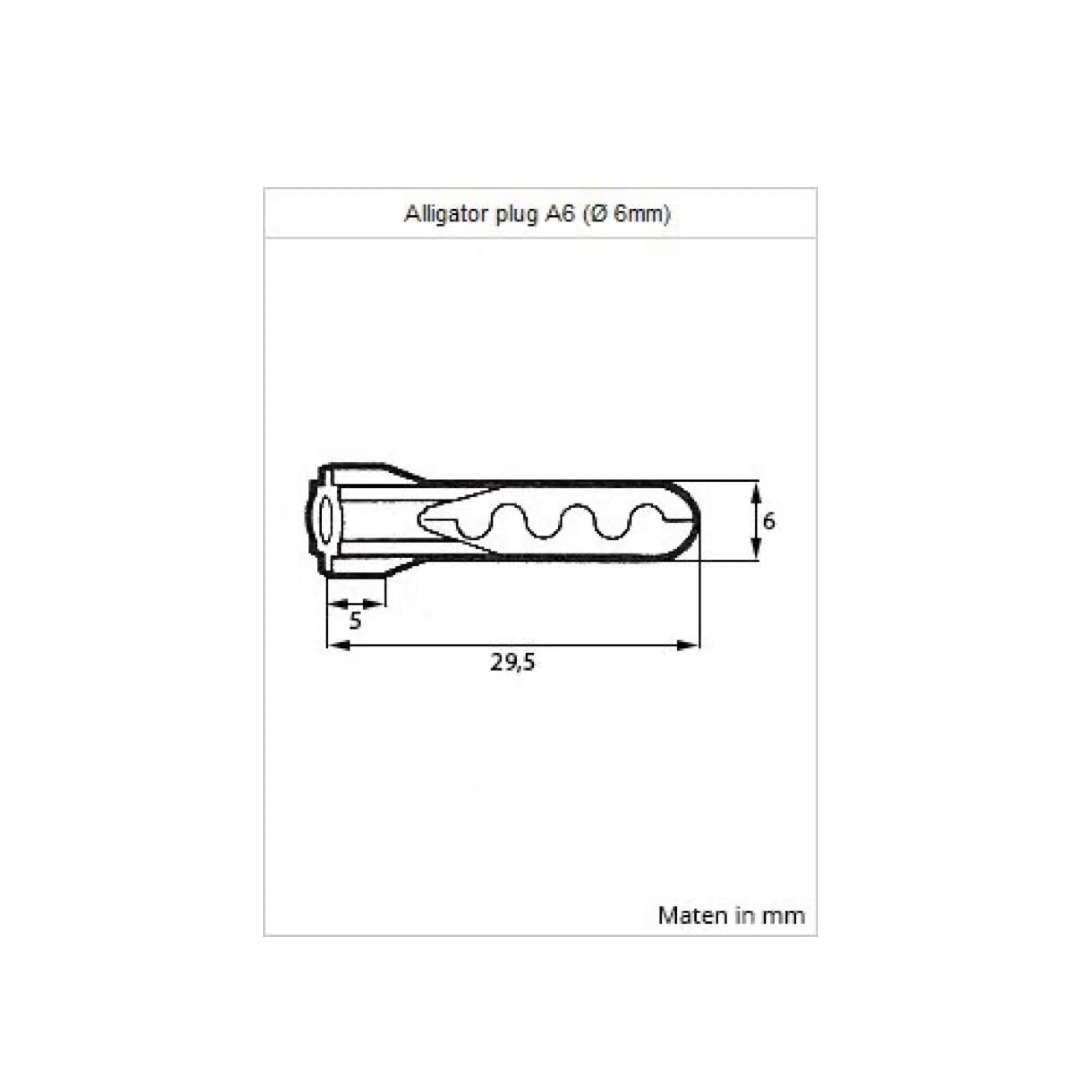 Toggler A 6 Alligator Plug 6mm 20 st (groen) - Afbeelding 3