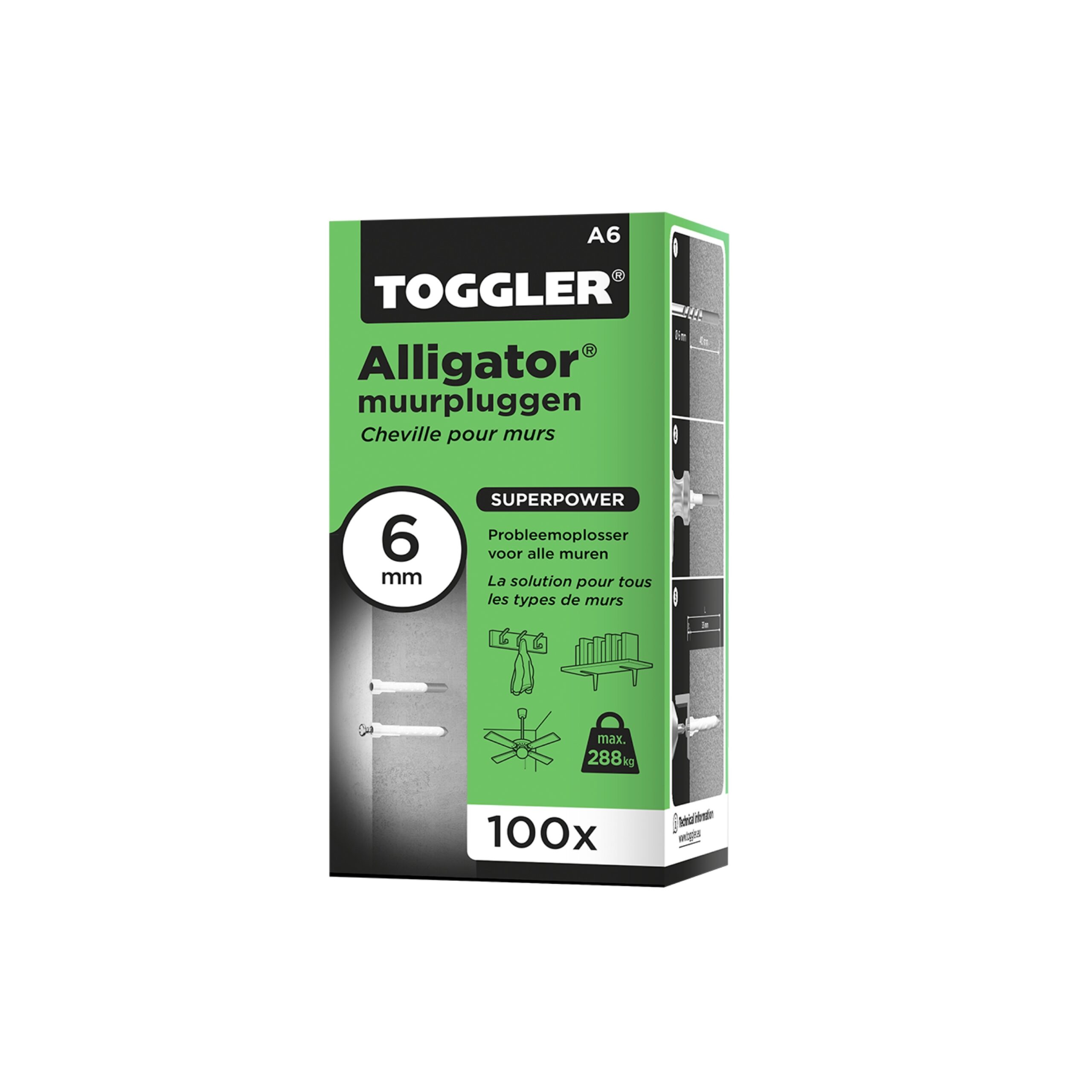 Toggler A 6 Alligator Plug 6mm 100 st (groen) - Afbeelding 2