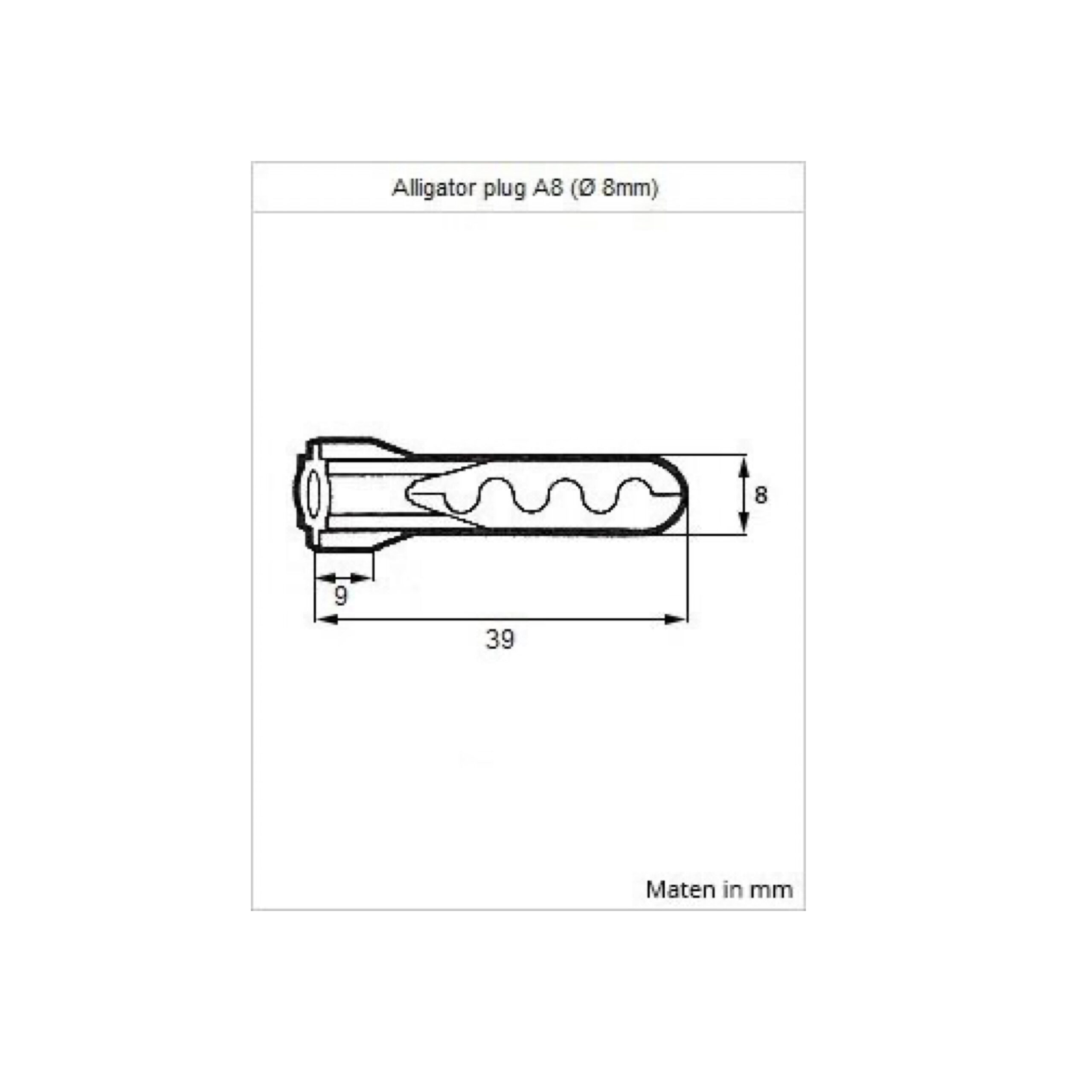 Toggler A 8 Alligator Plug 8mm 100 st (groen) - Afbeelding 3