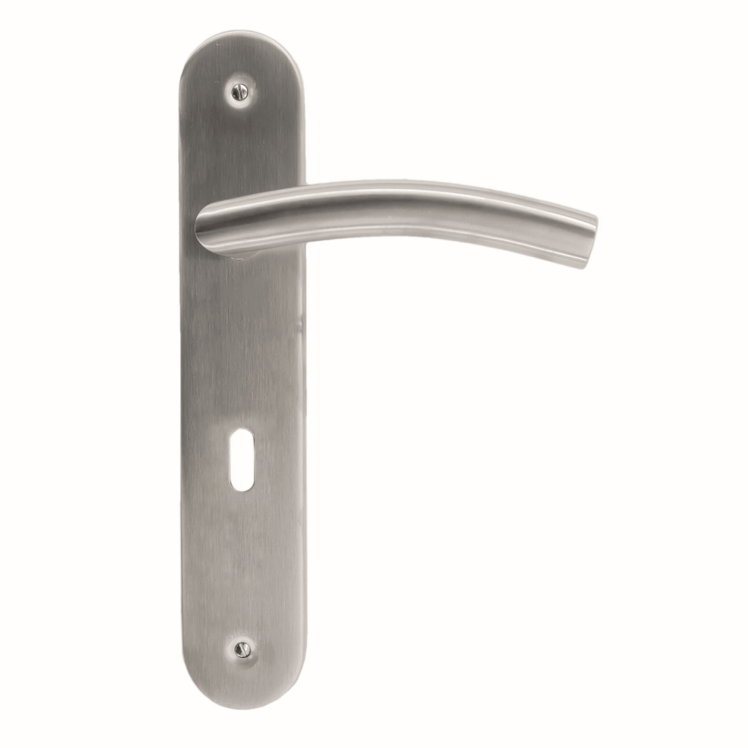 Deurkruk Pro GI SHAPE 19MM INOX PLUS PLAAT+KEY 72MM
