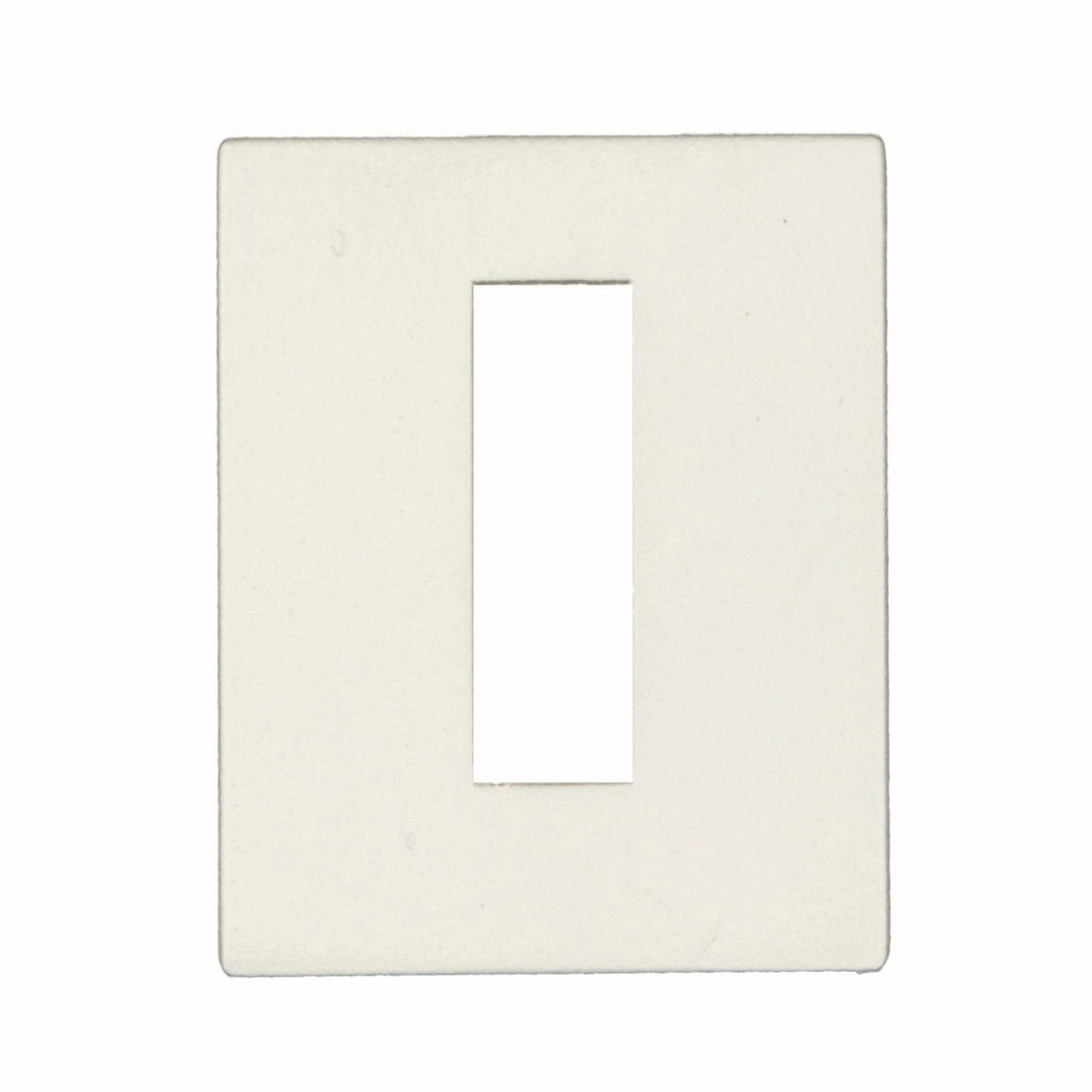 Sleutelplaatje BB SQUARE 35X45MM WIT STRUCTUUR