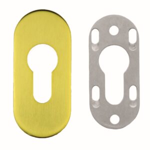 Veiligheidscilinderplaatje OVAAL MAT KOPER 6MM