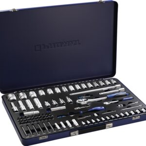 Promat Dopsleutelset 91-delig 1/4 + 1/2 inch sleutelwijdtes 4-32 mm aantal tanden 20/36