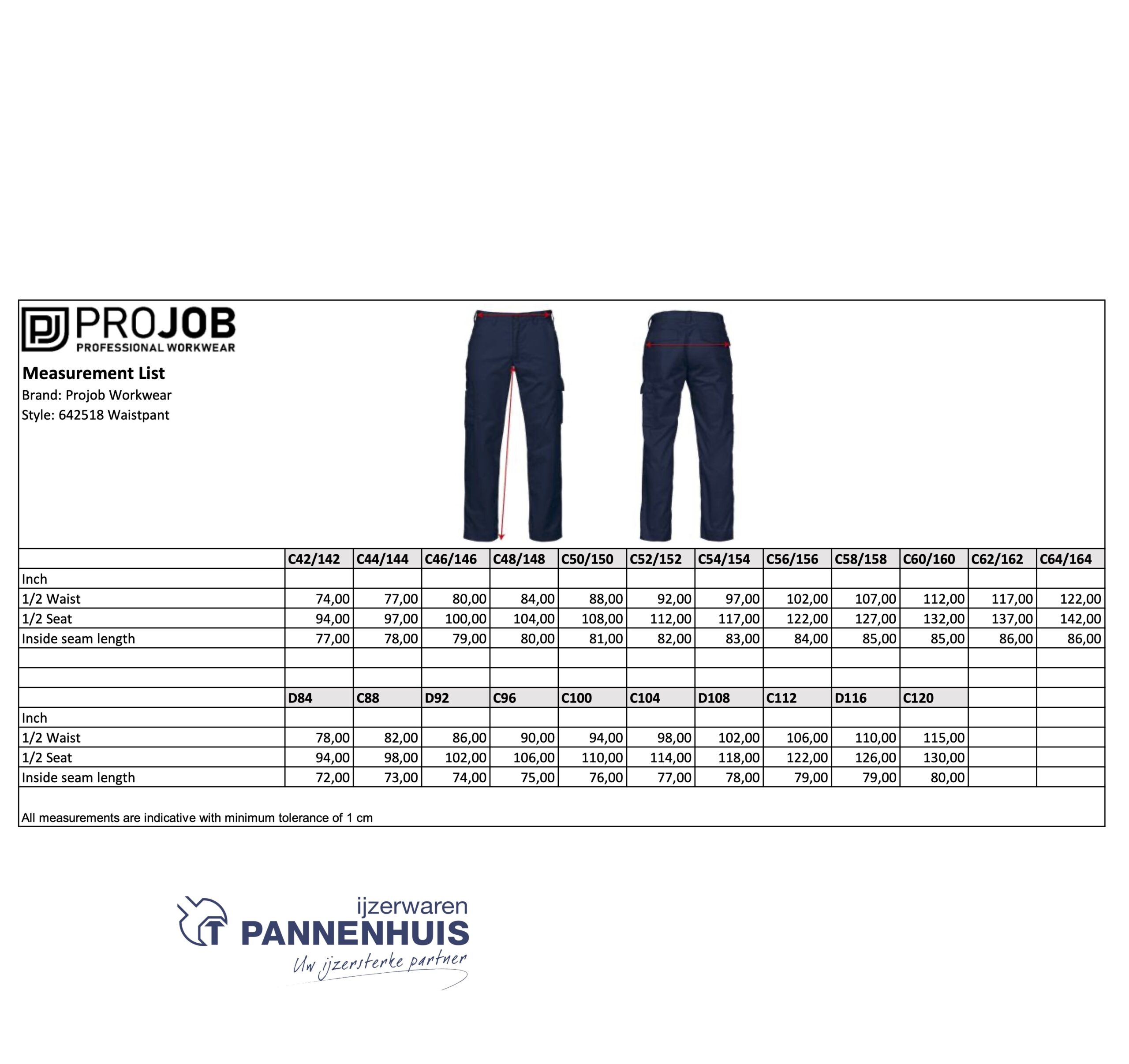 PROJOB 2518 servicebroek heren wit - Afbeelding 5