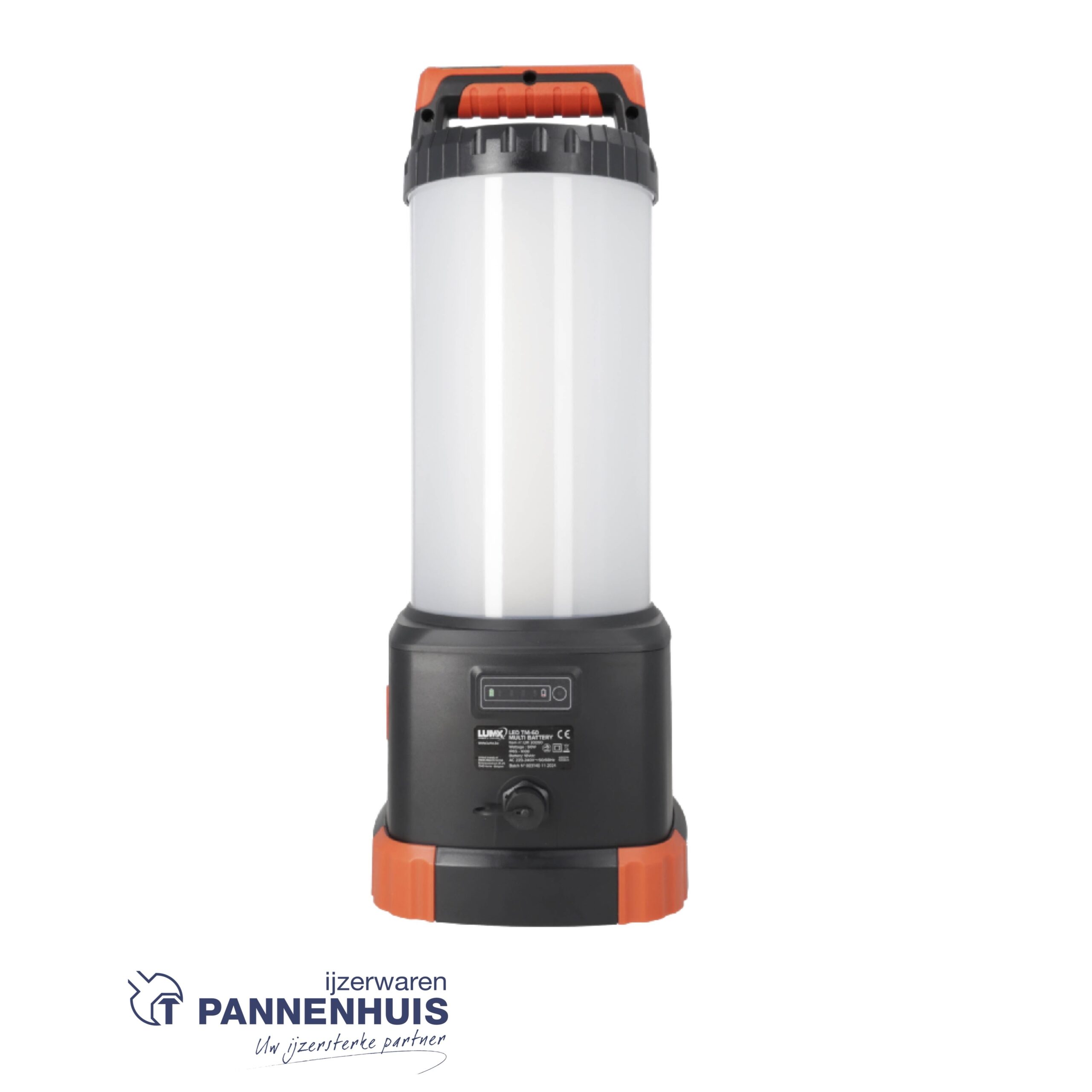 Lumx MULTI-BATTERY HYBRID LED straler TM-60 / 60W / IP65 / 3000-4500-6500K incl 6 adapters