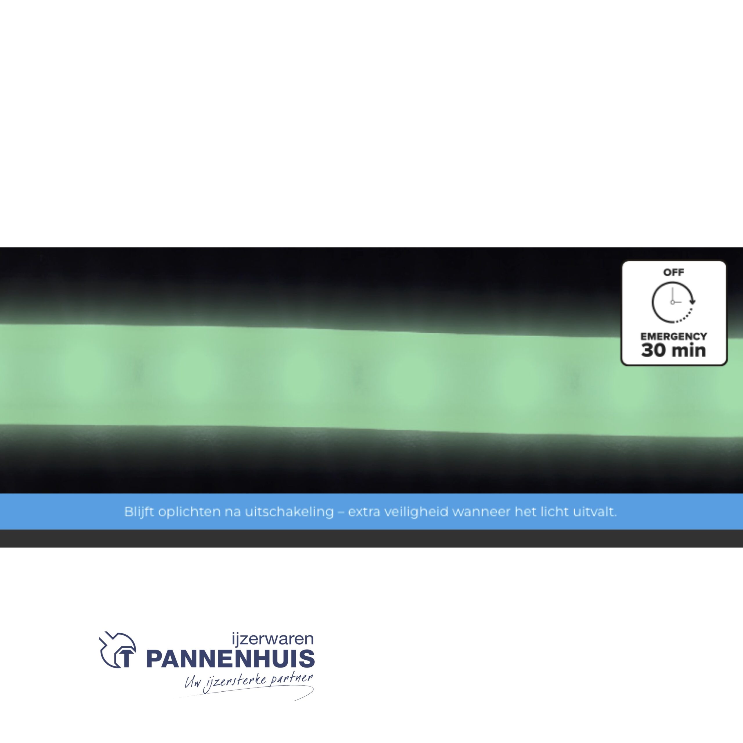 Lumx LED lichtslang DUO FLUOR op haspel 25m - 2x60led/m - H=6,5mm - Afbeelding 2