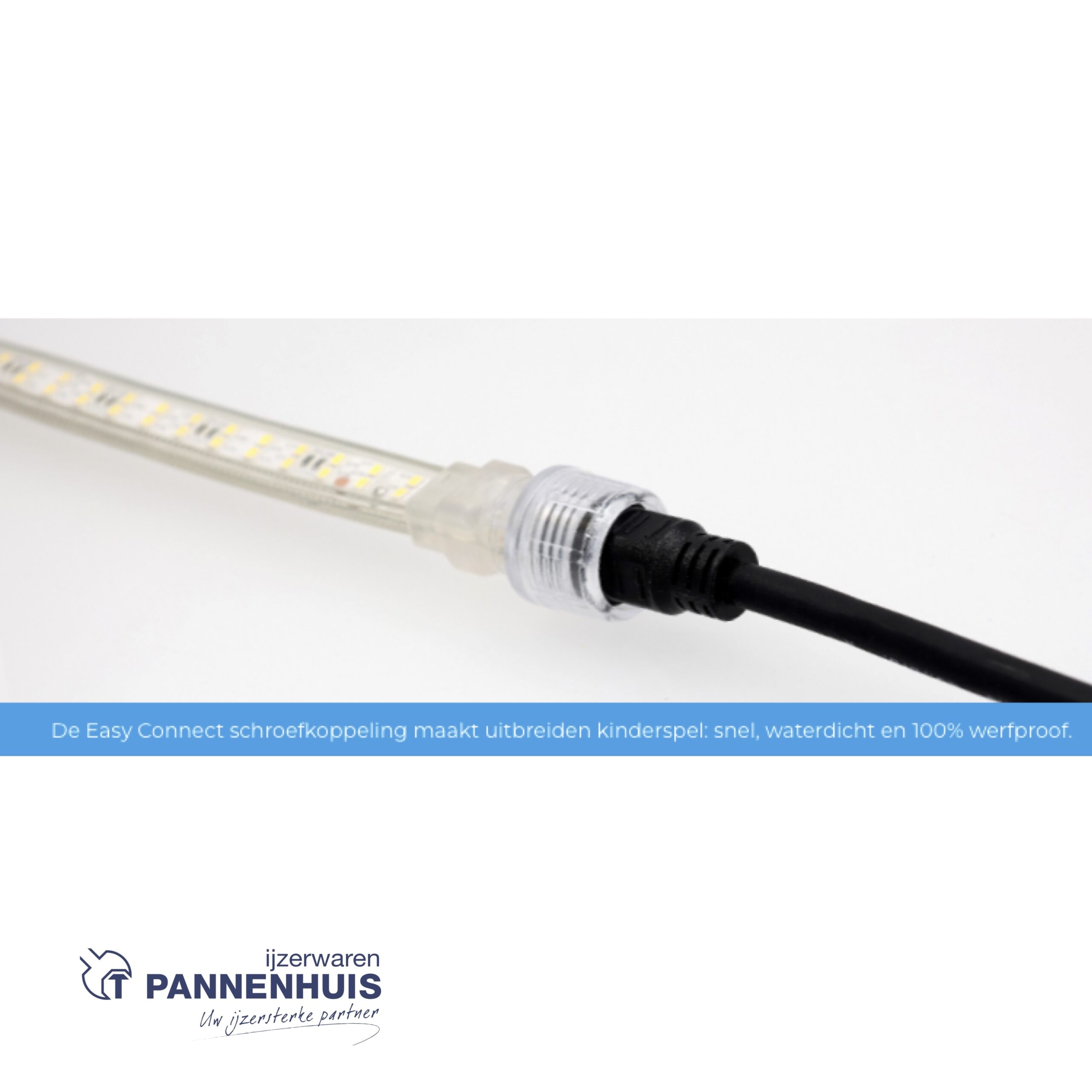 Lumx LED lichtslang High Power DUO op haspel 25m - 2x180led/m - H=8mm - Afbeelding 2