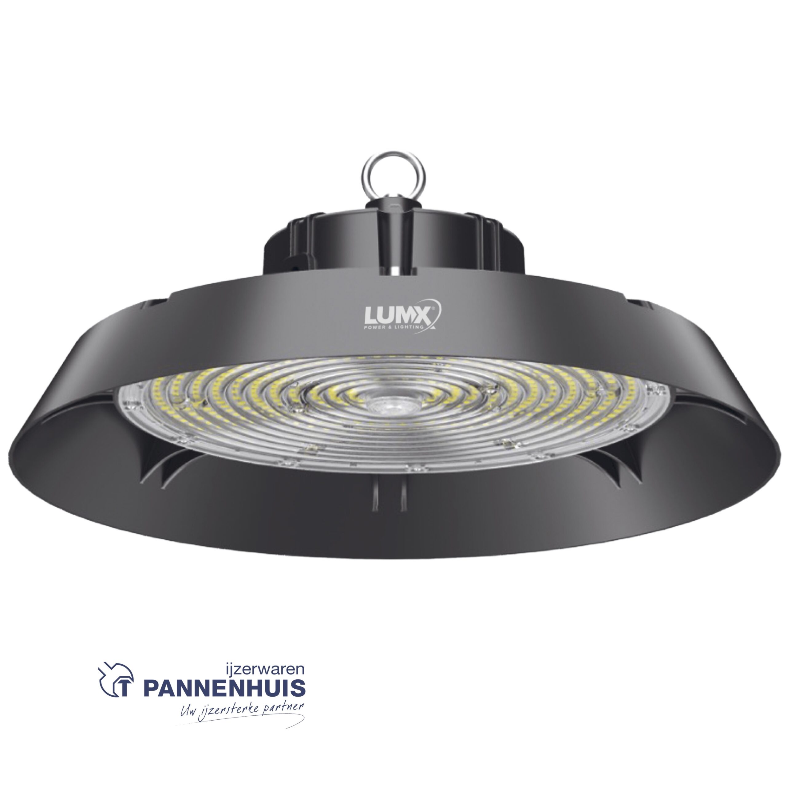 Lumx Hoogbouwlamp HB-150 - 150W - 6000K - 150lm/W, 22500 Lummen Incl. veiligheidslijn