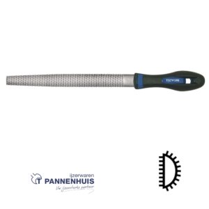 Tecwerk Houtrasp DIN 7263 C lengte 250 mm 25 x 7 mm halfrond met steel