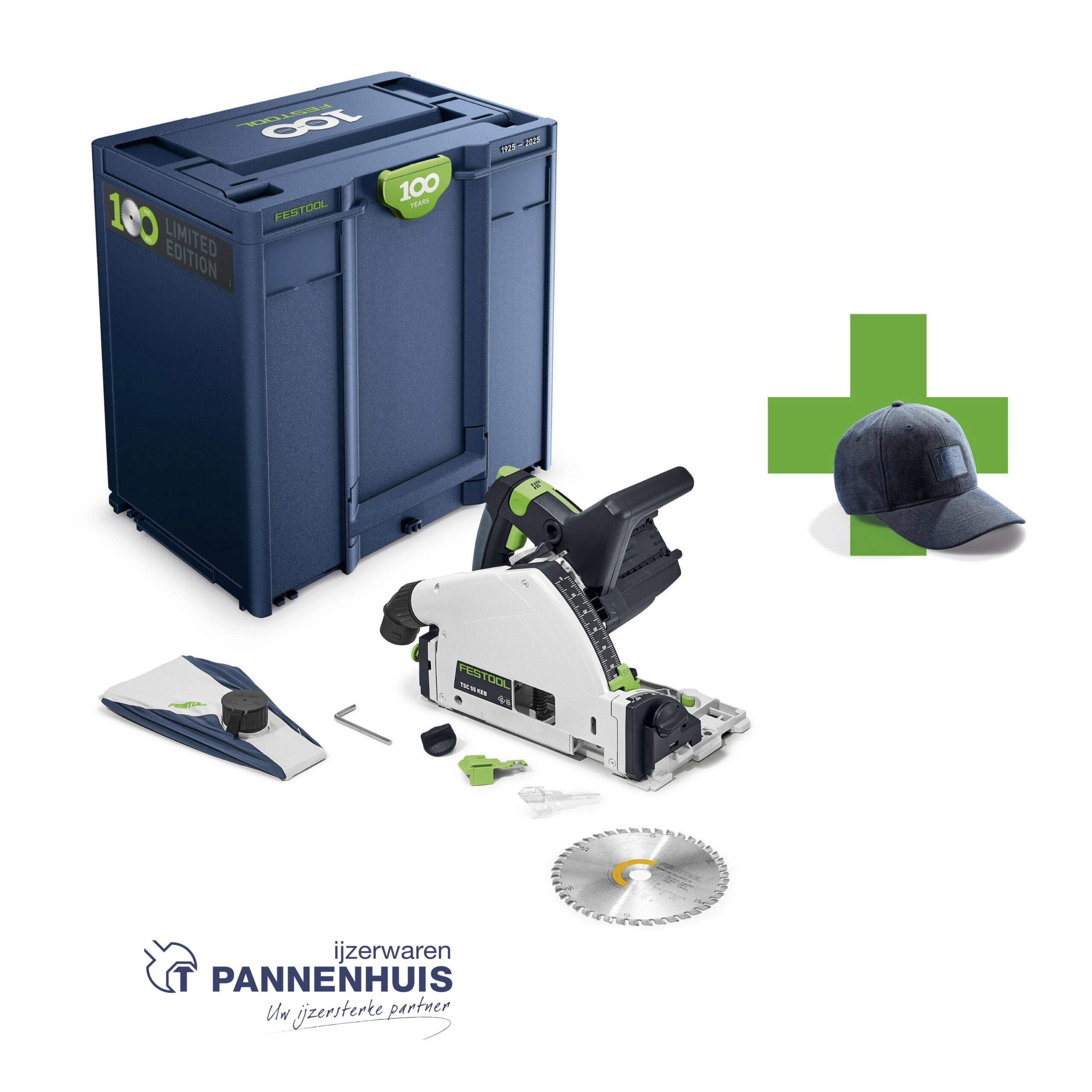 Festool TSC 55 KEB-Basic accu-invalcirkelzaag 100Y Limited Edition op=op