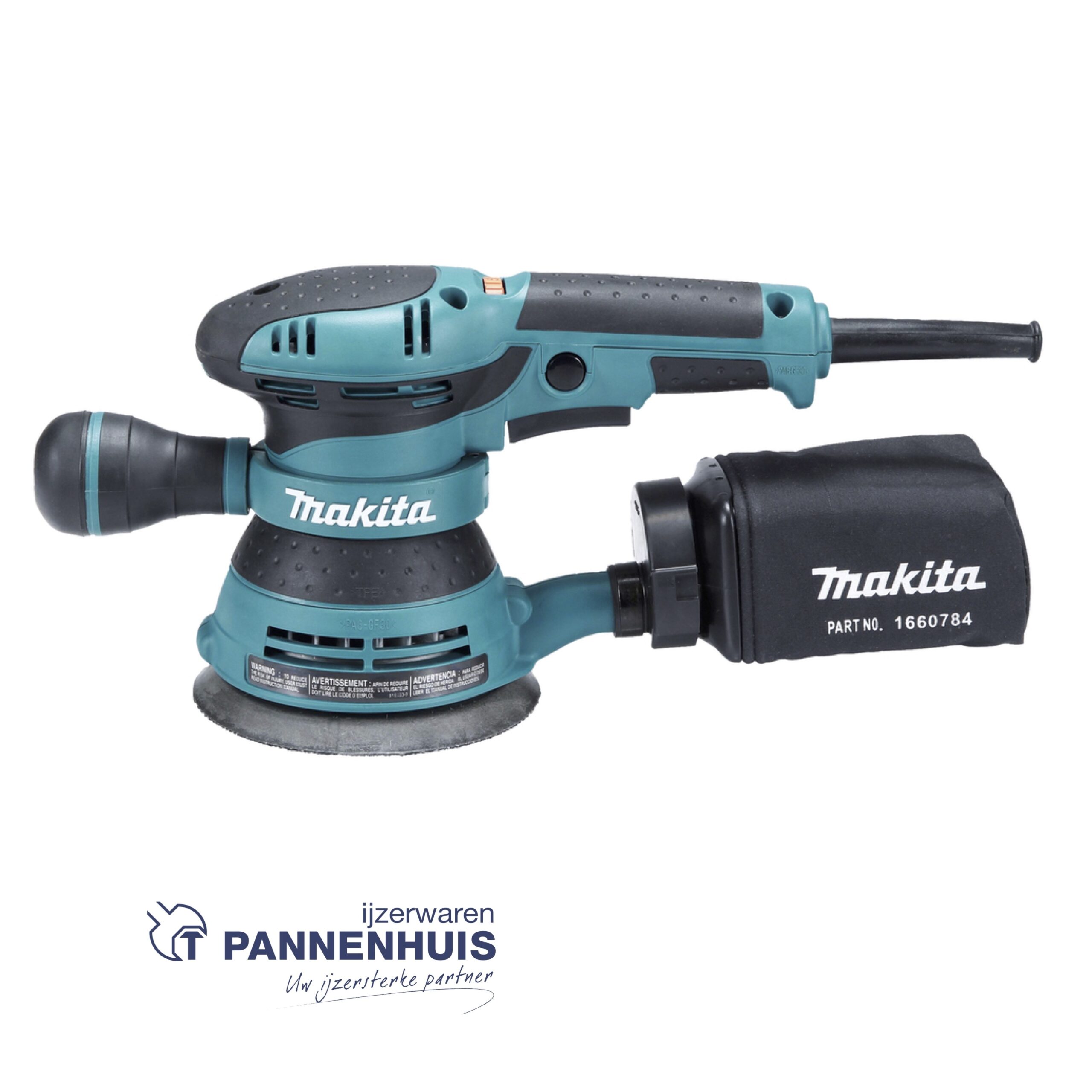 Makita BO5041 Excentrische schuurmachine 125mm 300W, variabele snelheid in doos - Afbeelding 2
