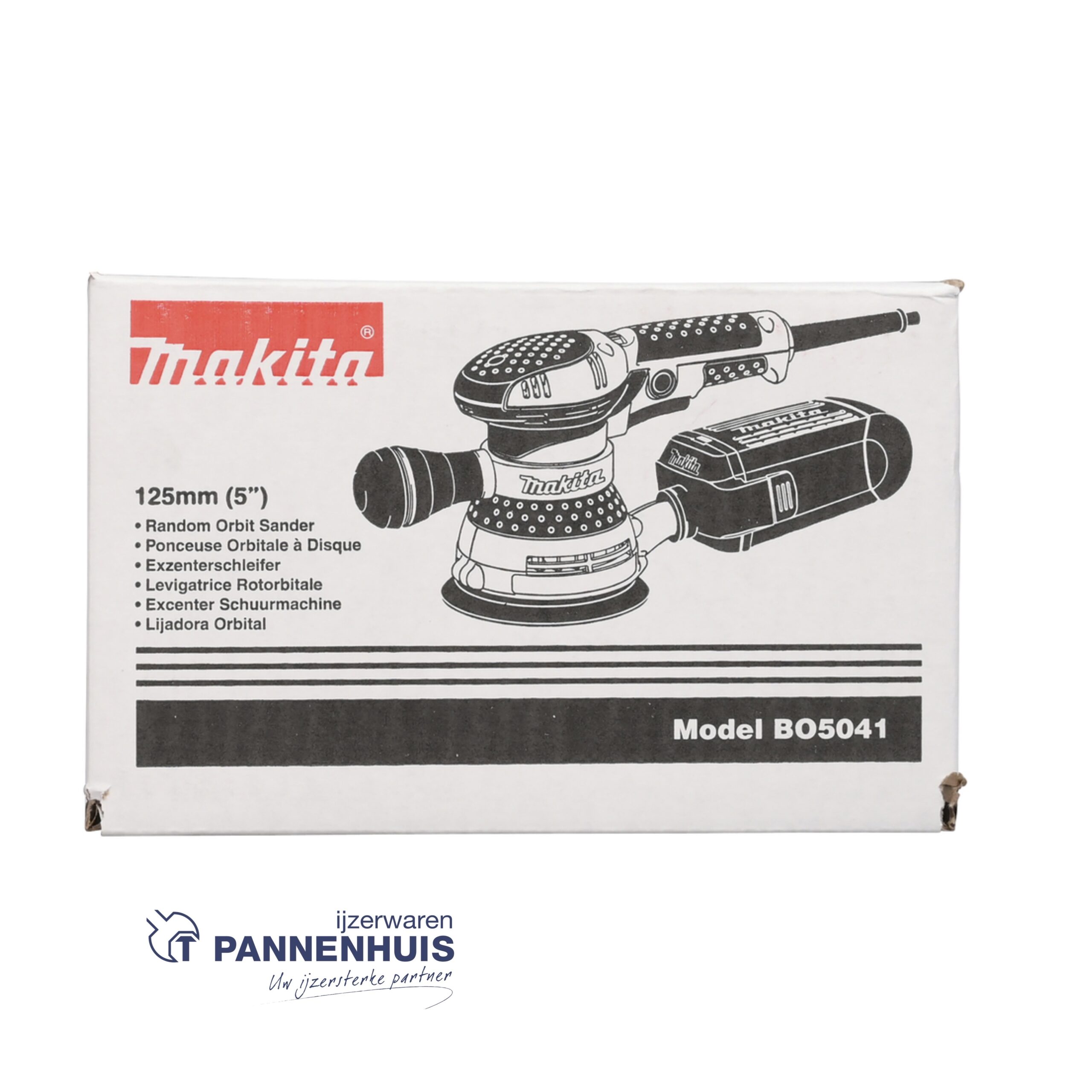 Makita BO5041 Excentrische schuurmachine 125mm 300W, variabele snelheid in doos - Afbeelding 4