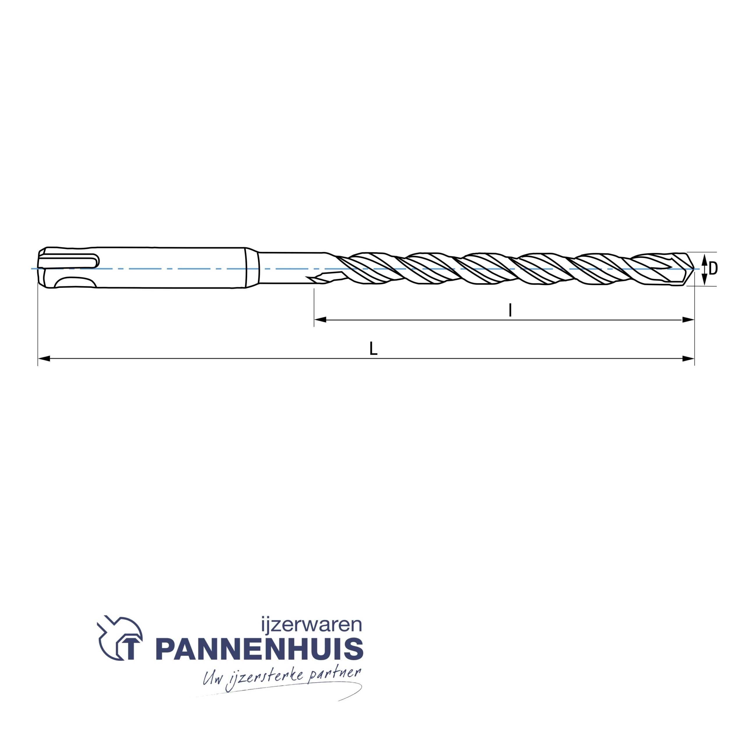 Izar 10x160 mm - Korte SDS plus boor voor isolatie en tegels - Afbeelding 2