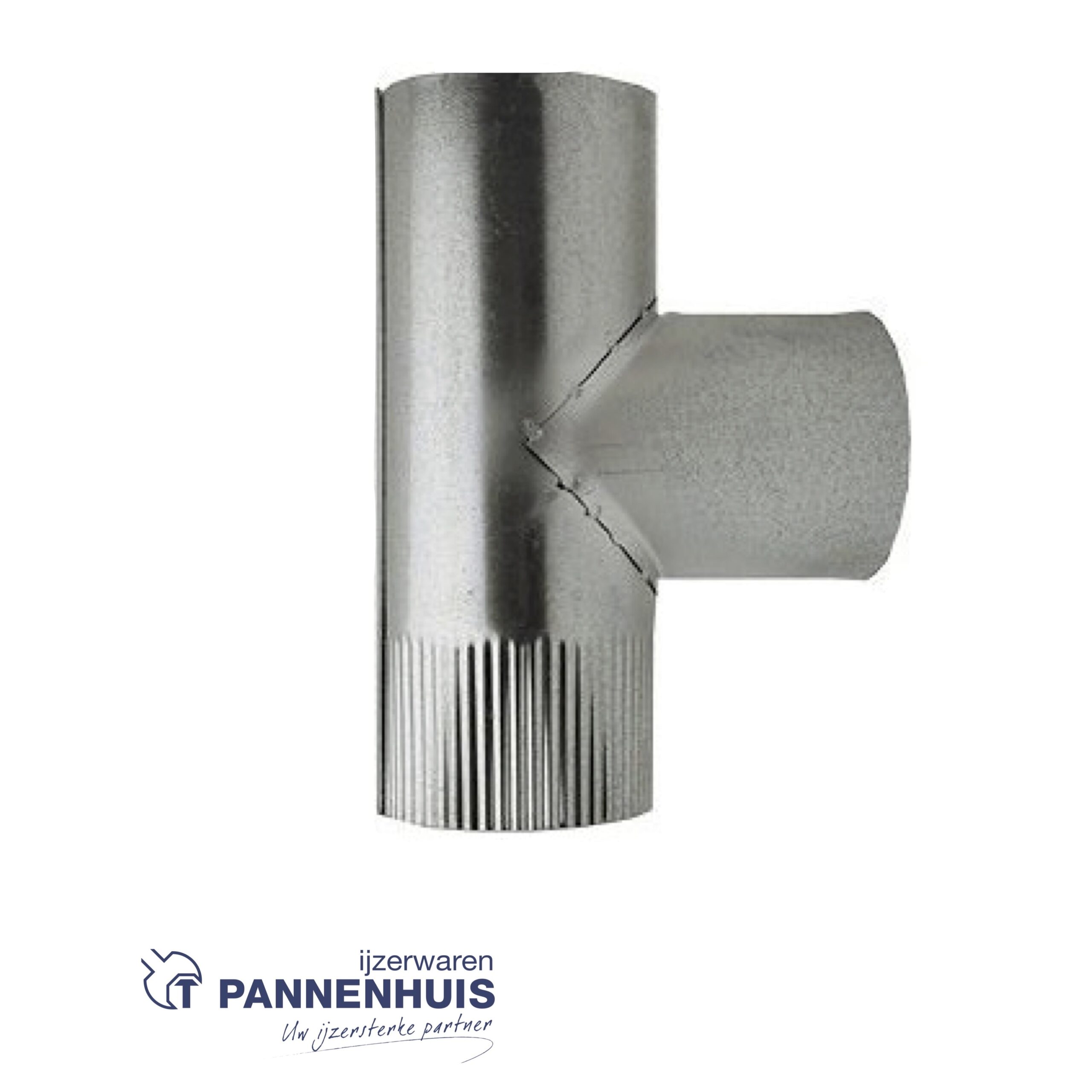 Kachelbuis T-stuk 90° 150mm Galva