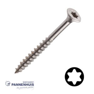 Spaanplaatschroef torx RVS