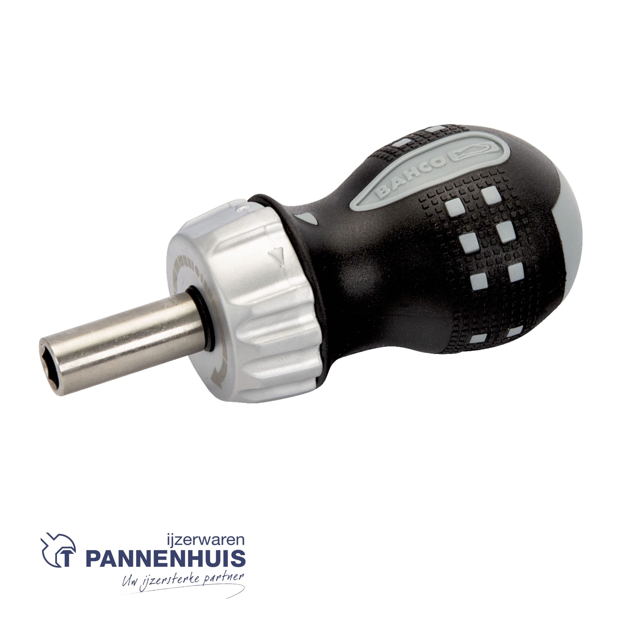 Bahco Ratelschroevendraaier 1/4" stubby 68 mm