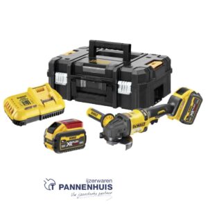 Dewalt DCG418X2 54V XR FLEXVOLT Haakse slijper 125mm - 2x 9.0Ah accu's en snellader