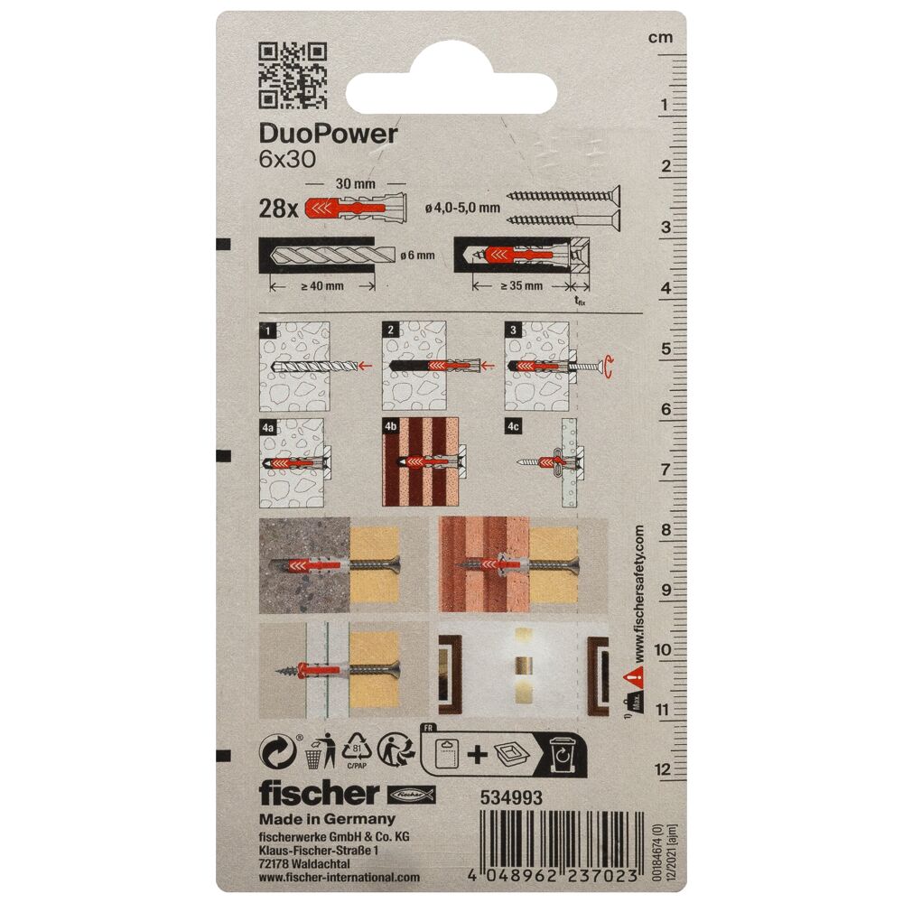 fischer DuoPower 6x30 (blister) - Afbeelding 3