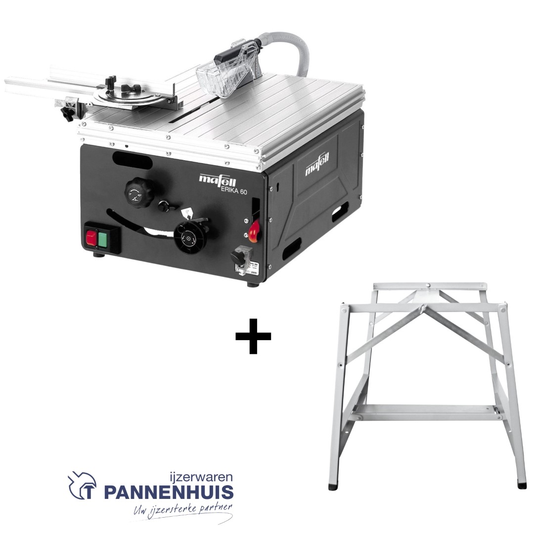 Mafell Combi-Zaag ERIKA 60 zaaghoogte 1300 w - 61 mm + ONDERSTEL GRATIS