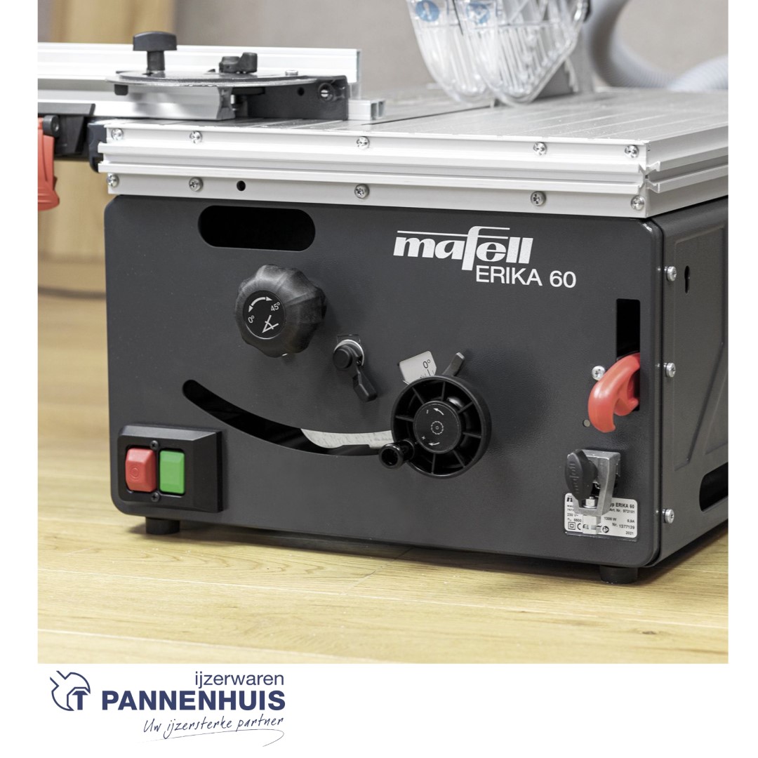 Mafell Combi-Zaag ERIKA 60 zaaghoogte 1300 w - 61 mm + ONDERSTEL GRATIS - Afbeelding 4