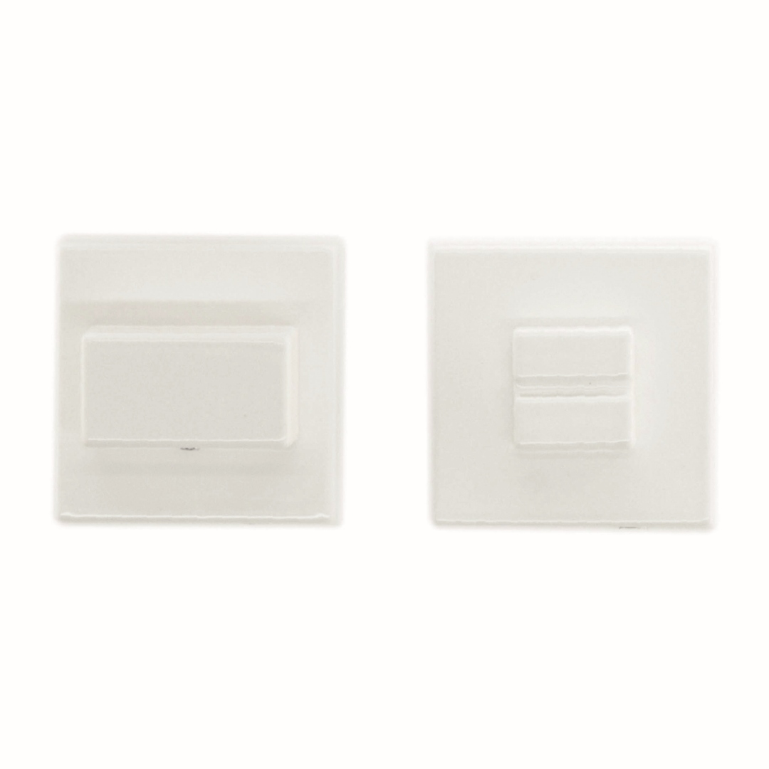WC garnituur SQUARE 48MM WIT STRUCTUUR